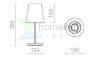 NYC/CONNY 15/15 asztali lámpa  Polycotton fehér/nikkel 230V LED E27 11W