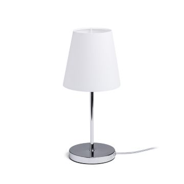 NYC/CONNY 15/15 asztali lámpa  Polycotton fehér/króm 230V LED E27 11W