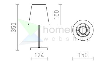 NYC/CONNY 15/15 asztali lámpa  Polycotton fehér/króm 230V LED E27 11W