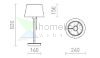 KEITH/ALVIS 24 asztali lámpa USB-vel fehér bükk 230V LED E27 11W