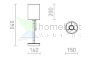 KEITH/RON 15/20 asztali lámpa USB-vel  Polycotton fehér/bükk 230V LED E27 15W