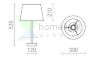 MAUI/AMBITUS 30 asztali lámpa  Polycotton fehér/fa 230V LED E27 15W