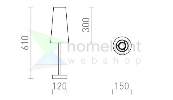 MAUI/CONNY 15/30 asztali lámpa  Polycotton fehér/fa 230V LED E27 11W