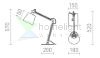 NIZZA asztali lámpa Polycotton fekete/fa 230V LED E14 7W
