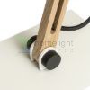 NIZZA asztali lámpa Polycotton fehér/fa 230V LED E14 7W