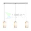 LIZ III 80 függő lámpa  opál üveg/króm 230V LED E27 3x15W