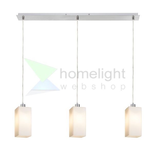 LIZ III 80 függő lámpa  opál üveg/króm 230V LED E27 3x15W