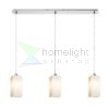 LIZ III 80 függő lámpa  opál üveg/matt nikkel 230V LED E27 3x15W