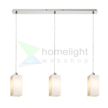 LIZ III 80 függő lámpa  opál üveg/matt nikkel 230V LED E27 3x15W