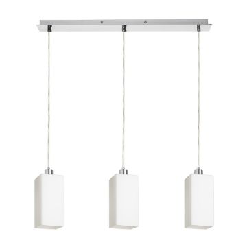 LIZ III 60 függő lámpa  opál üveg/króm 230V LED E27 3x15W