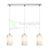 LIZ III 60 függő lámpa  opál üveg/króm 230V LED E27 3x15W