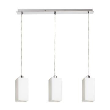LIZ III 60 függő lámpa  opál üveg/matt nikkel 230V LED E27 3x15W