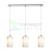 LIZ III 60 függő lámpa  opál üveg/matt nikkel 230V LED E27 3x15W