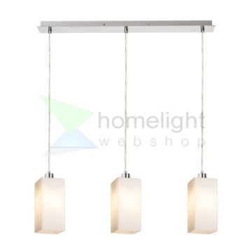 LIZ III 60 függő lámpa  opál üveg/matt nikkel 230V LED E27 3x15W