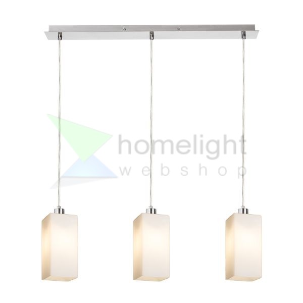 LIZ III 60 függő lámpa  opál üveg/matt nikkel 230V LED E27 3x15W