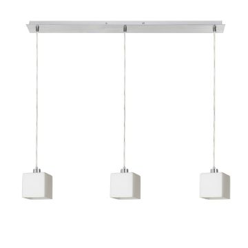 DADOS III 80 függő lámpa  opál üveg/króm 230V LED E27 3x11W