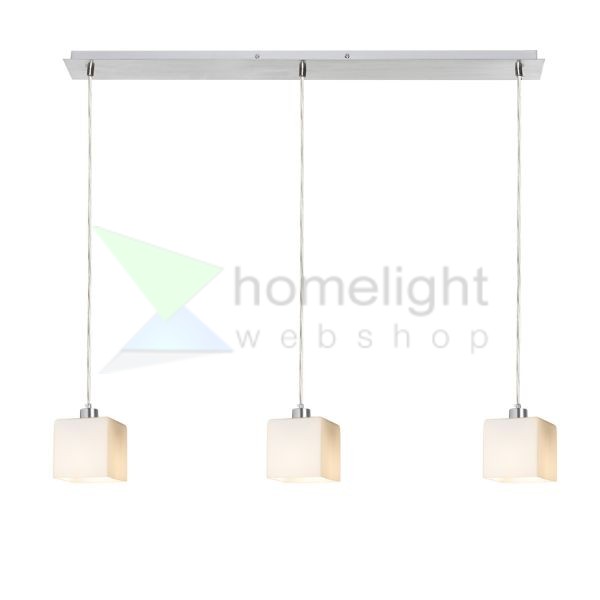 DADOS III 80 függő lámpa  opál üveg/króm 230V LED E27 3x11W
