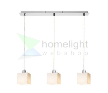 DADOS III 60 függő lámpa  opál üveg/króm 230V LED E27 3x11W