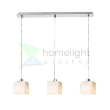 DADOS III 60 függő lámpa  opál üveg/matt nikkel 230V LED E27 3x11W