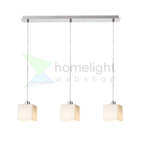 DADOS III 60 függő lámpa  opál üveg/matt nikkel 230V LED E27 3x11W