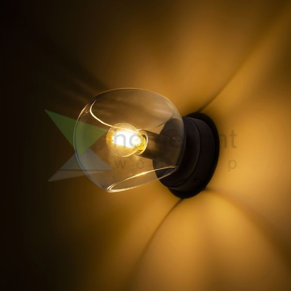 SOLARIS felületre szerelhető tiszta üveg/fekete 230V LED E14 7W