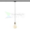 ARAQ három áramkörös sínen függő lámpa  szálcsiszolt sárgaréz/fekete 230V LED E27 15W