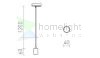 ARAQ egy áramkörös sínen függő lámpa  szálcsiszolt sárgaréz/fekete 230V LED E27 15W