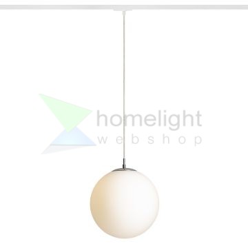 LUNA 30 egy áramkörös sínre  opál üveg/króm 230V LED E27 15W