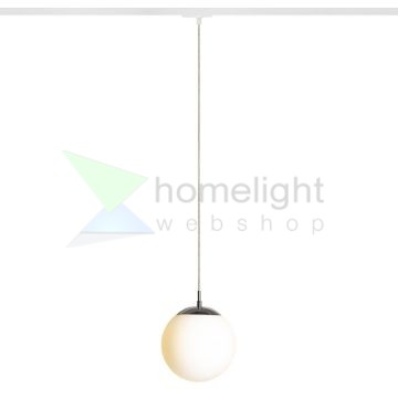 LUNA 20 egy áramkörös sínre  opál üveg/króm 230V LED E27 11W