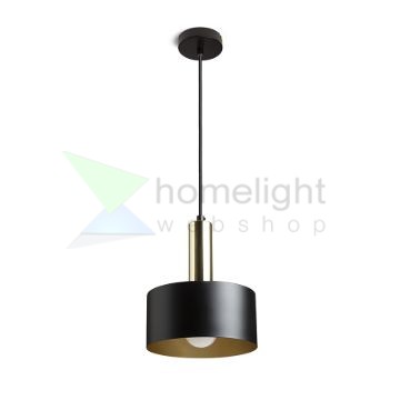 GIULIA 20 függő lámpa fekete/aranybarna sárgaréz 230V LED E27 15W