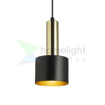 GIULIA 12 függő lámpa fekete/aranybarna sárgaréz 230V LED E27 11W