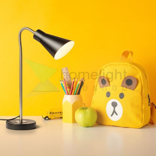 ANIKA asztali lámpa matt fekete matt nikkel 230V LED E27 15W