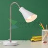 ANIKA asztali lámpa matt fehér matt nikkel 230V LED E27 15W