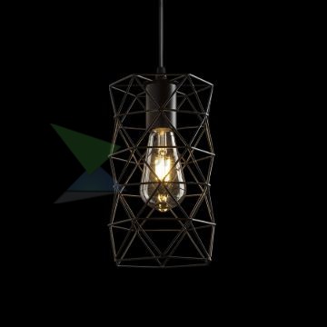 ILUSIA függő lámpa fekete  230V LED E27 15W