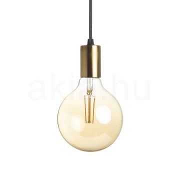 ARAQ függő lámpa  szálcsiszolt sárgaréz/fekete 230V LED E27 15W