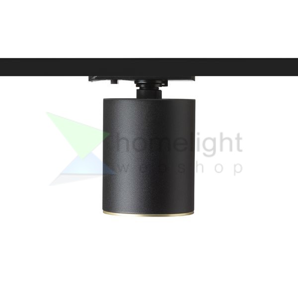 DARIO egyfázisú áramkörös sínre fekete szálcsiszolt sárgaréz 230V LED GU10 9W