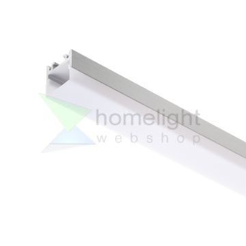 LED PROFILE D felületre szerelhető 1m  alumínium/tej akril 