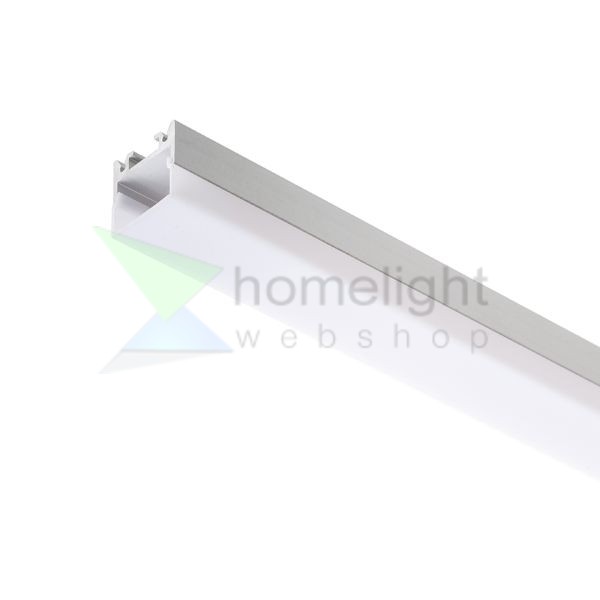 LED PROFILE D felületre szerelhető 1m  alumínium/tej akril 