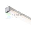 LED PROFILE D felületre szerelhető 1m  alumínium/tej akril 