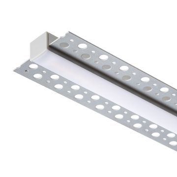 LED PROFILE B süllyesztett 1m  alumínium/tej akril 