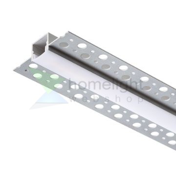 LED PROFILE B süllyesztett 1m  alumínium/tej akril 