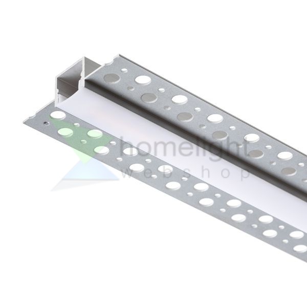 LED PROFILE B süllyesztett 1m  alumínium/tej akril 