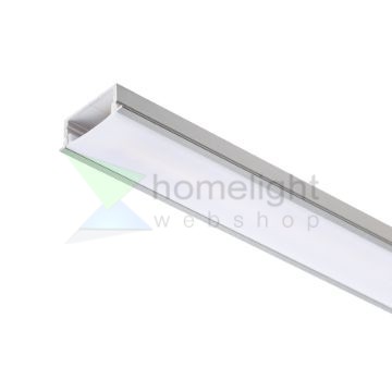 LED PROFILE A süllyesztett 1m  alumínium/tej akril 