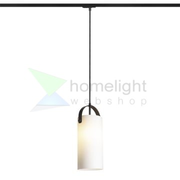 JULIETTA 31 egyfázisú áramkörös sínre  opál üveg/fekete 230V LED E27 15W