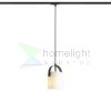 JULIETTA 16 egyfázisú áramkörös sínre  opál üveg/fekete 230V LED E27 15W