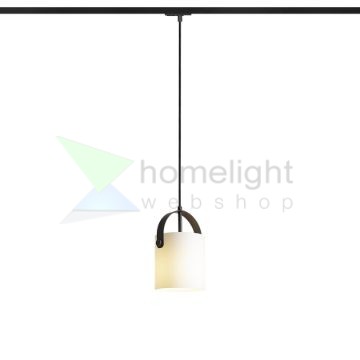 JULIETTA 16 egyfázisú áramkörös sínre  opál üveg/fekete 230V LED E27 15W