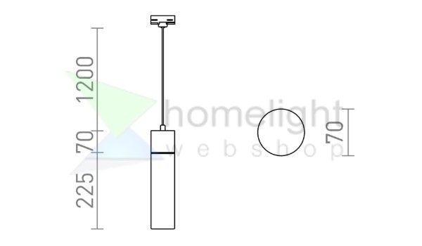 EIGHT háromfázisú áramkörös sínre függö lámpa  opál üveg/króm 230V LED E27 11W