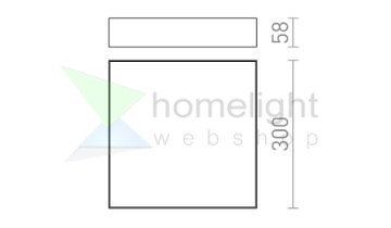 LARISA SQ 30 DIMM mennyezeti lámpa fehér 230V LED 30W 3000K