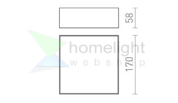 LARISA SQ 17 DIMM mennyezeti lámpa fehér  230V LED 15W  3000K