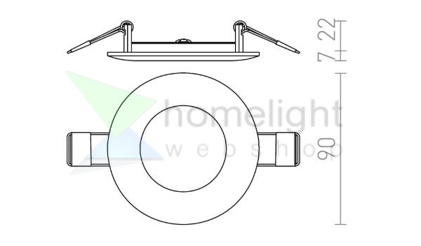 DADA 9 süllyesztett lámpa réz 230V LED 3W 3000K